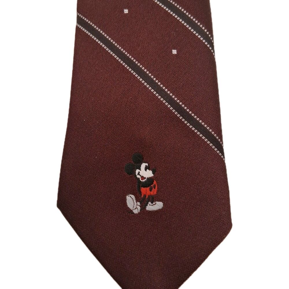 VTG 1970's Cervantes Mickey Mouse Tie NECK TIE Made in LA
